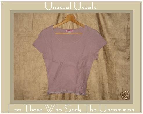 SOLITAIRE Lavender Linen Bias Cut Pullover Shirt Top SMALL S