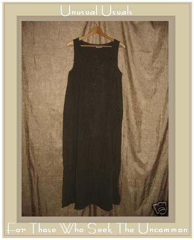 SAINT Long Earthy Striped Funky Textured Jump Dress SMALL S