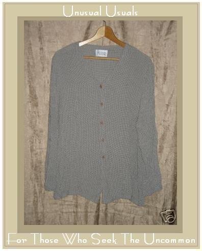 EILEEN FISHER Rayon Button Shirt Tunic Top MEDIUM M