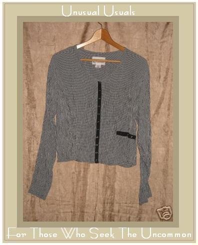 R-Clan by Jeanne Engelhart Flax Cropped Snappy Shirt Top Medium M