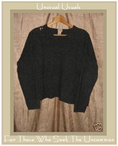 J. Jill Soft Gray Lambs Wool Pullover Sweater Top M L