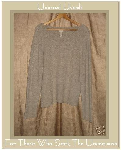 J. Jill Soft Taupe Gray Unusual Knit Pullover Sweater Top Medium