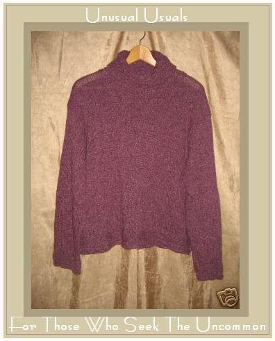 Karen Tate Knits Soft Purple Turtleneck Tunic Sweater M L