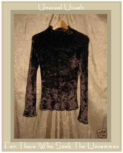 CYNTHIA STEFFE Soft Furry Brown Stretch Knit Turtleneck Tunic Sweater Small S