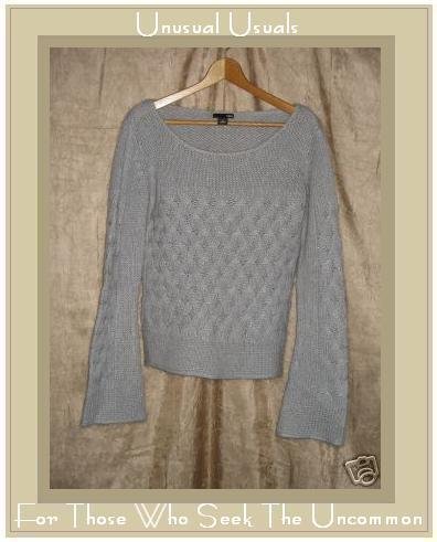 H & M Soft Lavender Gray Knit Pullover Sweater Top Medium M