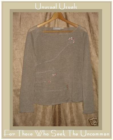 WILDROOT Wispy Floral Knit Pullover Tunic Top Shirt Medium M