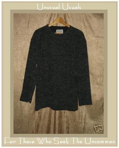 URBAN INSTINCT Charcoal Gray Knit Tunic Sweater Top Large L