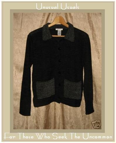 Avalin Soft Black Button Cardigan Top Small S