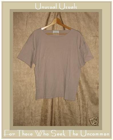 EILEEN FISHER Soft Beige Knit Tee shirt top Large L
