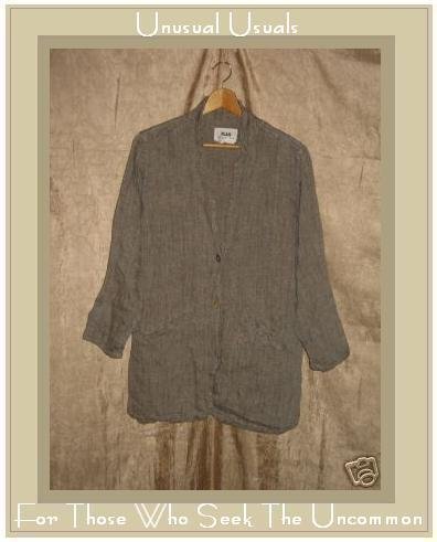 FLAX by Jeanne Engelhart LINEN Blazer Jacket Small S