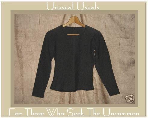 FLAX by Jeanne Engelhart Heavy Cotton Lycra Knit Pullover shirt top M L