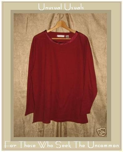 Carolyn Taylor Woman Soft Red Knit Pullover shirt top 3X