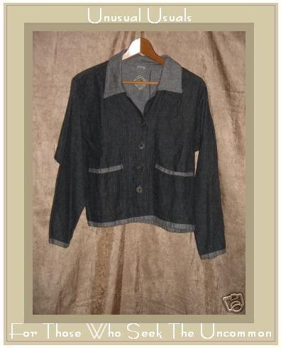 TRIBE Gray Hand Woven Cotton Button Jacket Shirt Top Small S