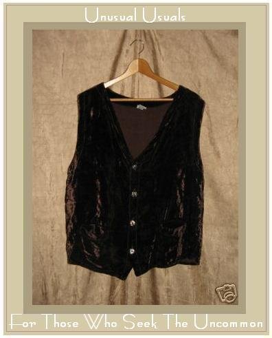 CP SHADES Rich Brown Velvet Vest Top Medium M