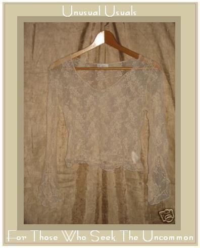 Charlotte Russe Romantic Ivory Lace Fitted Tee Shirt Top Medium M