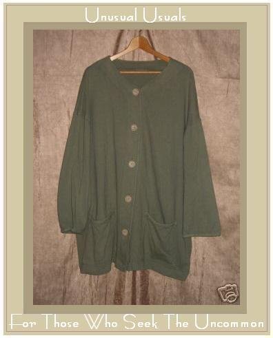 Soft Green Knit Button Cardigan Shirt Top 2X