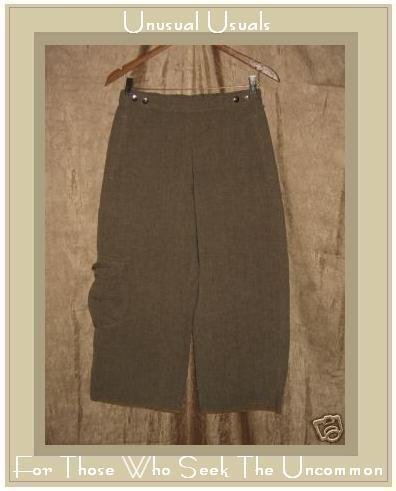 New TRIBE Art To Wear Hemp Tortilla Shorty Pants Slacks Small S