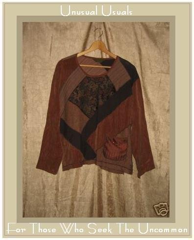 A. Spence by SPENCER ALEXIS Earth Tone Tunic Top Large L