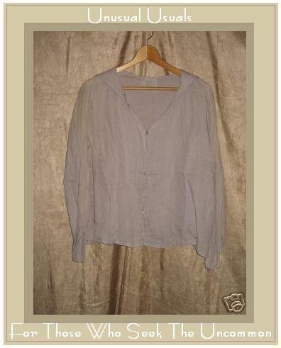 CLEA Boutique Ethereal Ramie Art to Wear Jacket Shirt Top SMALL S