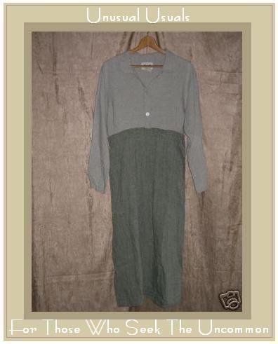 FLAX by ANGELHEART Jeanne Engehart Shirt Dress SMALL S