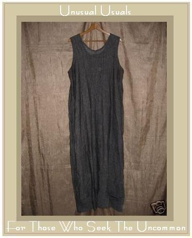 FLAX by Jeanne Engehart Reversible Linen Dress LARGE L