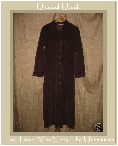 J. Jill Long Brown Cotton Corduroy Dress Medium M