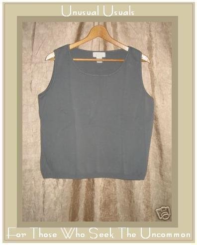 J. Jill Soft Gray Knit Pullover Shirt Tank Top Medium M