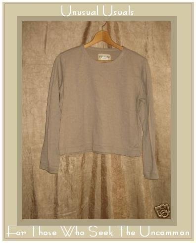 FLAXseeds by Angelheart Jeanne Engelhart Cotton Knit Tunic Top Shirt Large L