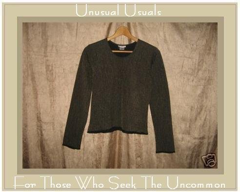NEESH by D.A.R. Shimmering Olive Knit Pullover Shirt Top Medium Large M L