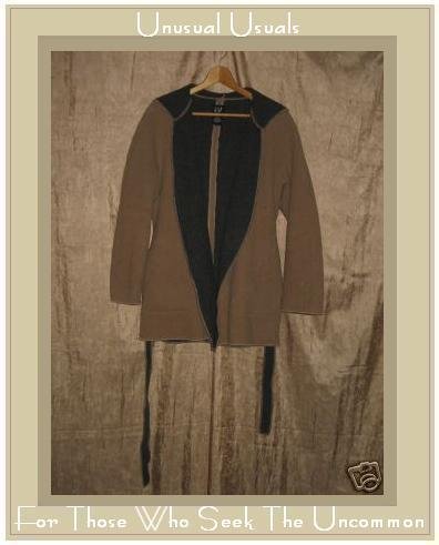 GAP Shapely Camel & Gray Belted Wool Hooded Coat X-Small XS