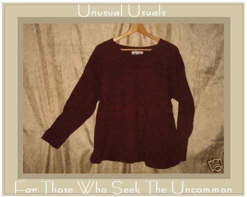 FLAX by Angelheart Wool Pocket Sweater Jeanne Engelhart Small Medium S M