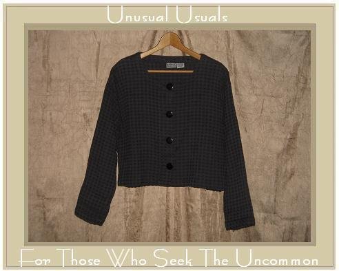KIKO Cropped Black Button Jacket Shirt Top Medium M
