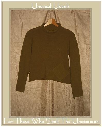 NEESH by D.A.R. Olive Wool Turtleneck Pocket Sweater LARGE L