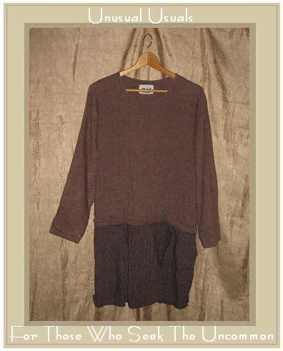 FLAX by ANGELHEART Berry Stripe Tunic Top Shirt Dress Engelhart Small S