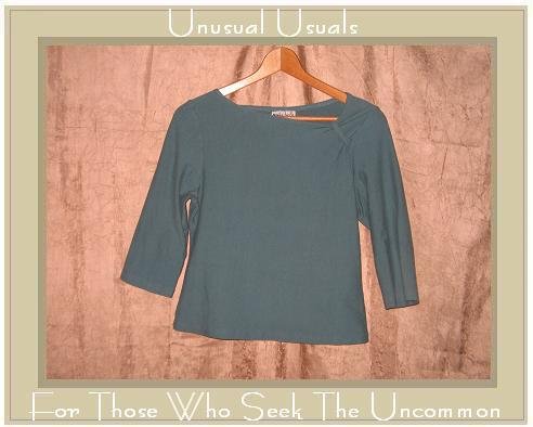 Monika Turtle Soft Blue Knit Pullover shirt top Medium M