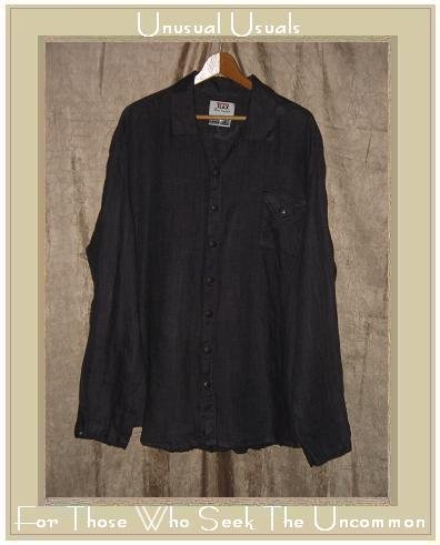 FLAX by Jeanne Engelhart Snappy Shirt Tunic Top Large L