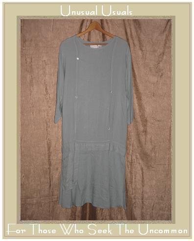 Angelheart Designs by Jeanne Engelhart Flax Blue Drop Waist Dress Petite P