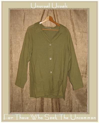 Essentials by PUTUMAYO Leafy Green Tunic Jacket Medium M
