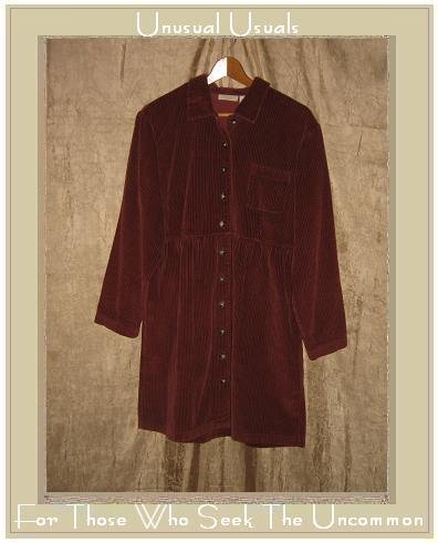 J. Jill Short Brick Red Cotton Corduroy Dress Size 8 S M