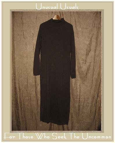 J. Jill Long Brown Knit Pullover Turtleneck Dress Large L