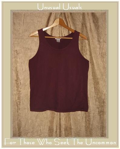 FLAX Soft Dark Berry Cotton Tank Top Jeanne Engelhart Small S