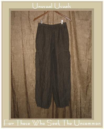 ESKANDAR Linen Drawstring Cargo Pants Size 1 Small Medium