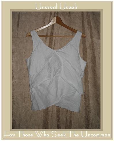 LIZ CLAIBORN White Linen Layered Ruffle Petal Tank Shirt Top Size 10