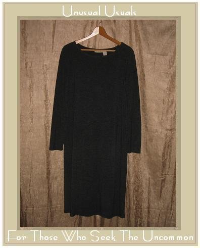 J. Jill Long Charcoal Gray Knit Pullover Tunic Dress Small S