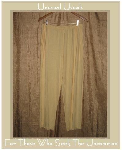 FLAX Soft Yellow Rayon Knit Pants Jeanne Engelhart Small S