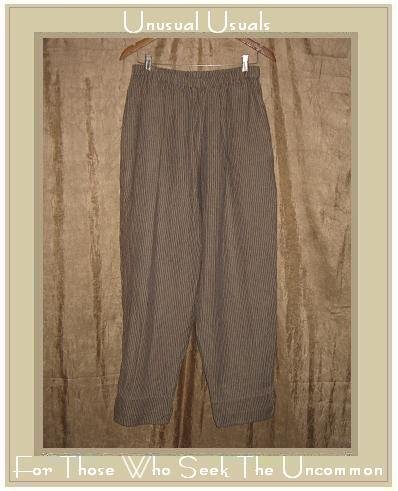 FLAX by Jeanne Engelhart Striped LINEN Pants Large L
