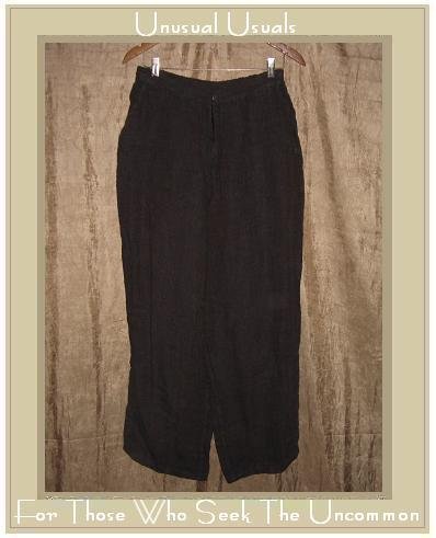FLAX by Jeanne Engelhart Bark Cloth Linen Pants Medium M