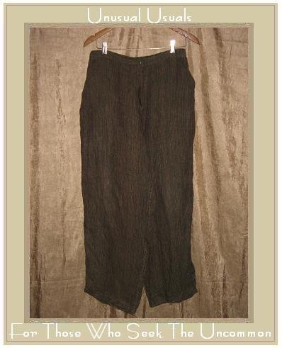 FLAX by Jeanne Engelhart Bark Cloth Linen Pants Medium M