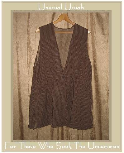 ANGELHEART DESIGNS By Jeanne Engelhart FLAX Reversible Tunic Top Vest Medium M