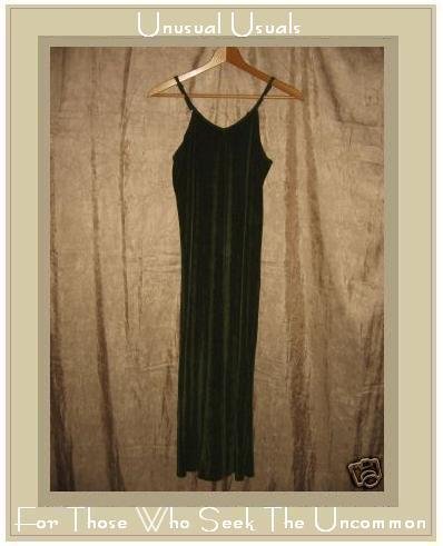 FLAX by Jeanne Engelhart Slinky Green Knit Tank Dress Petite P